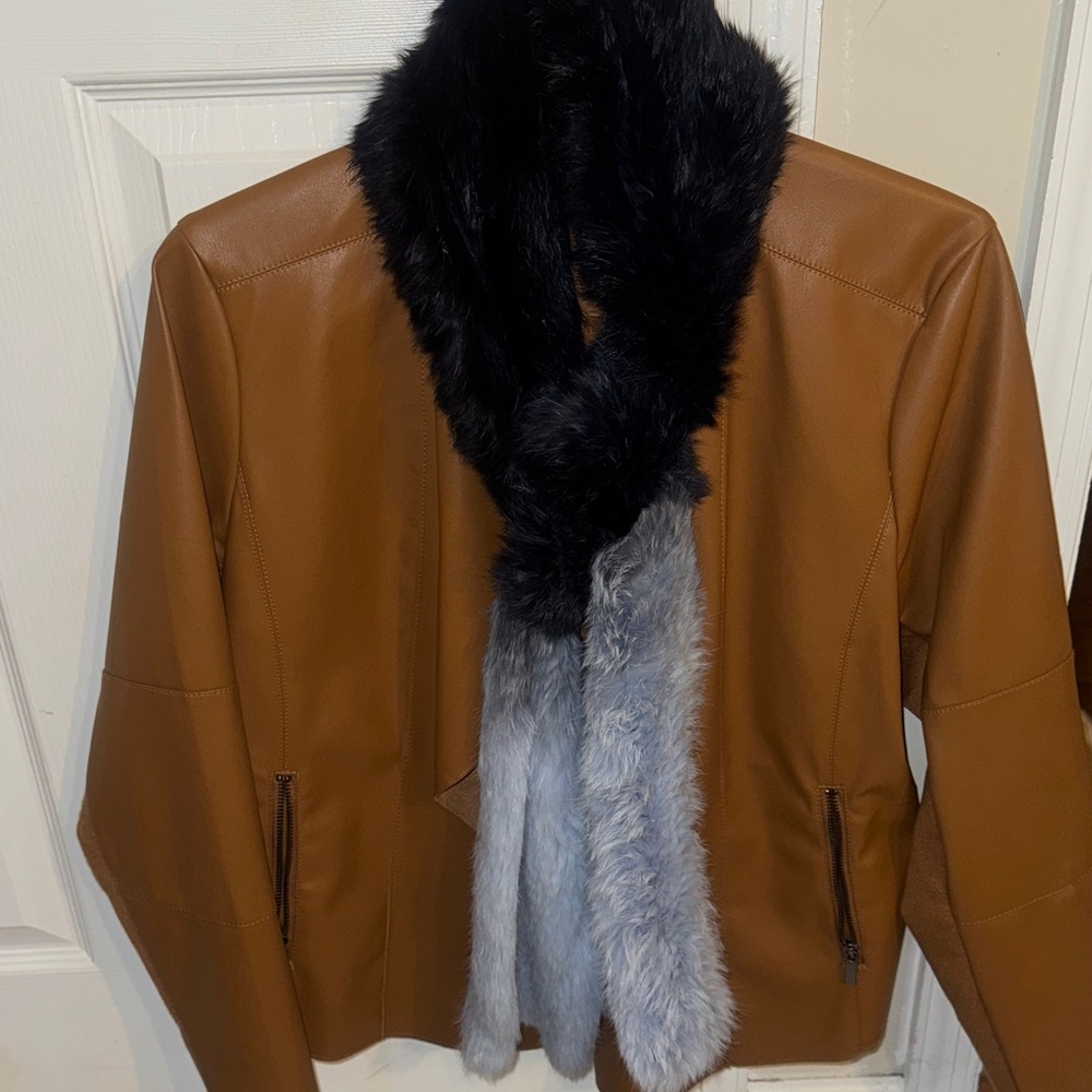 Real Fur Blue Scarf
